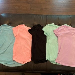 Girls T-Shirt Bundle. 5 T-Shirts. Multiple Colors. Size 7/8.